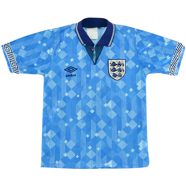 Thailande Maillot Football Angleterre Tercera Retro 1990 Bleu